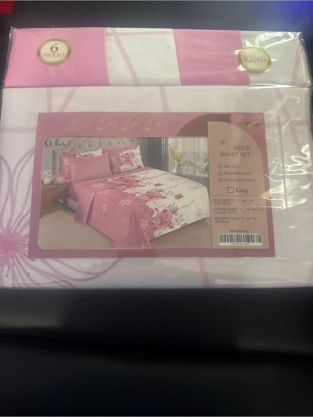 Piper Teal and White Floral Cotton Sheet Set - King
